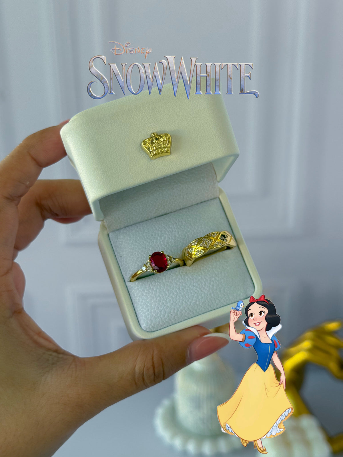 Anillos Promesa “Snow-White”