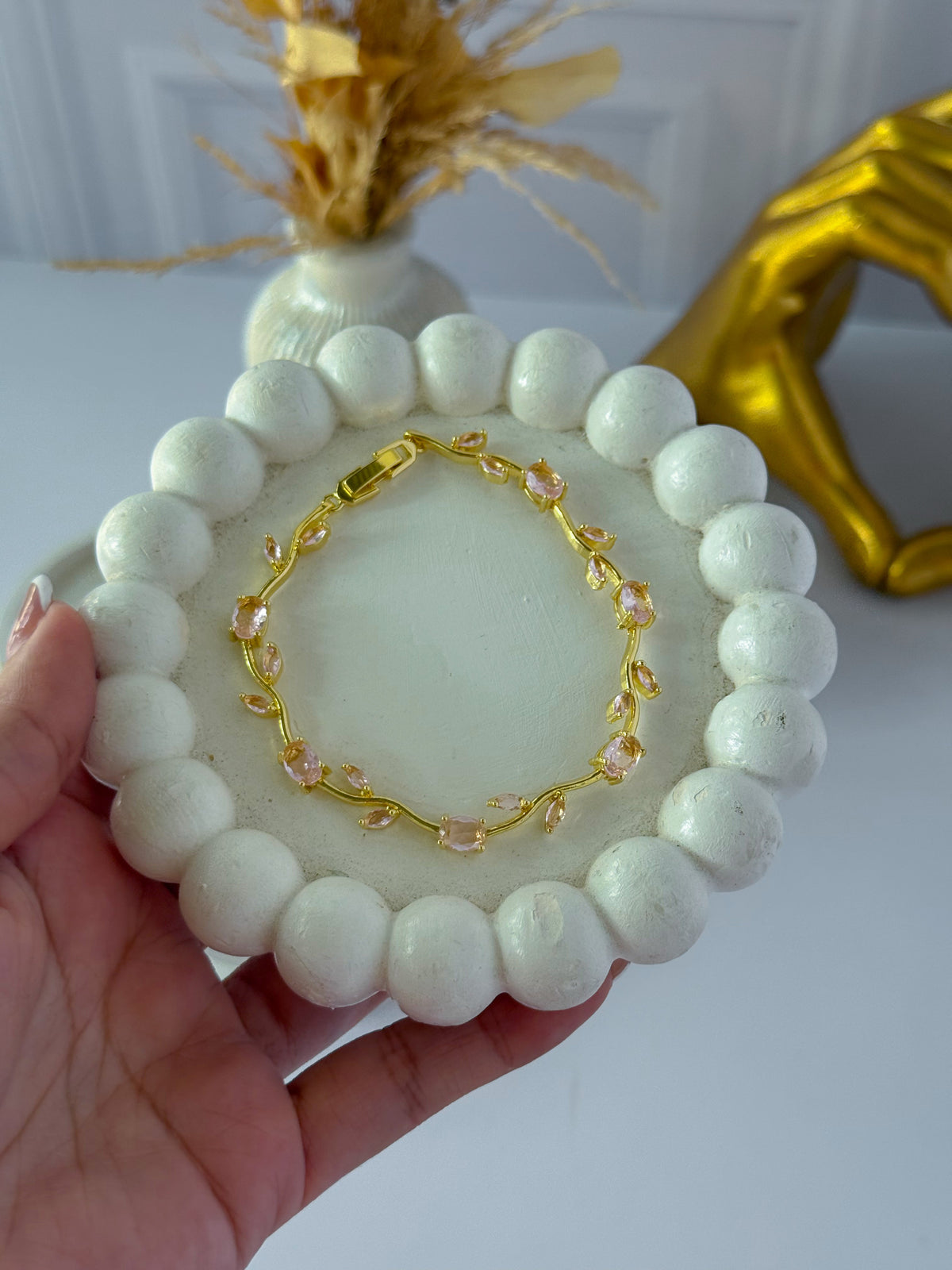 Pulsera de tulipán rosado