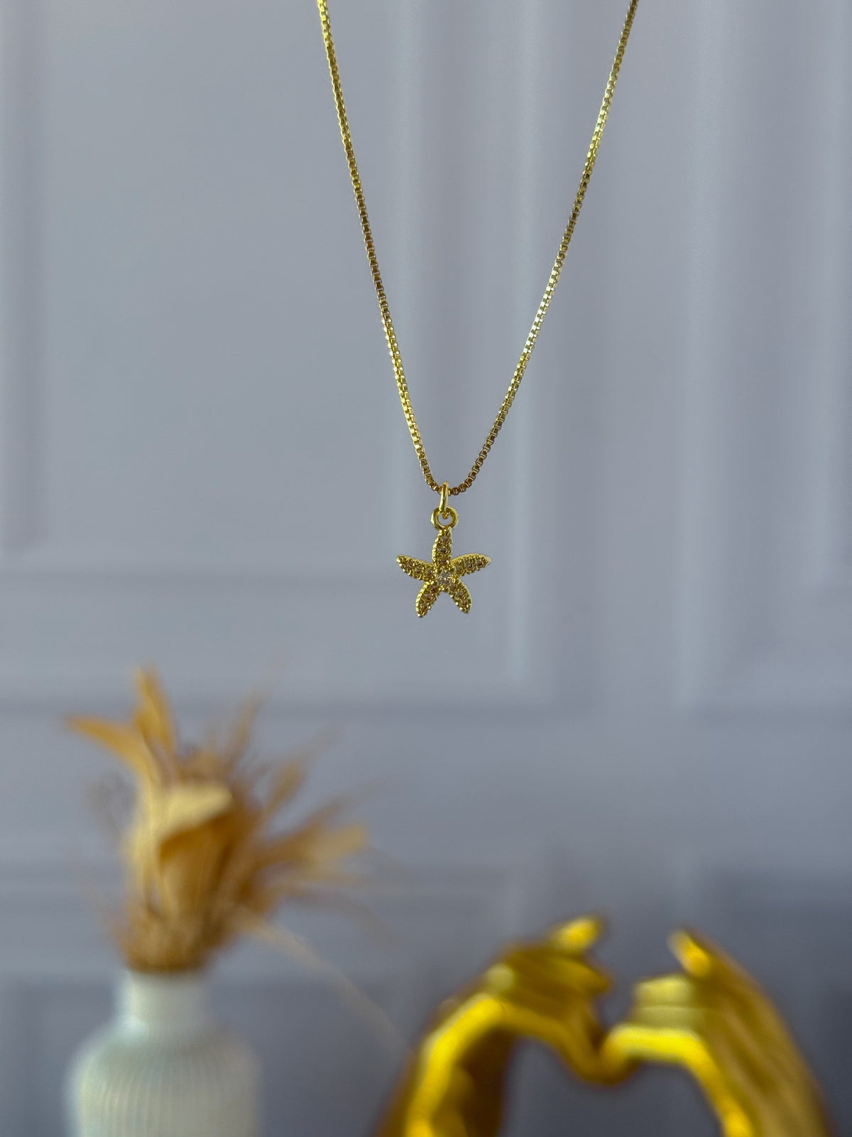 Cadena con dije de estrella de mar mini