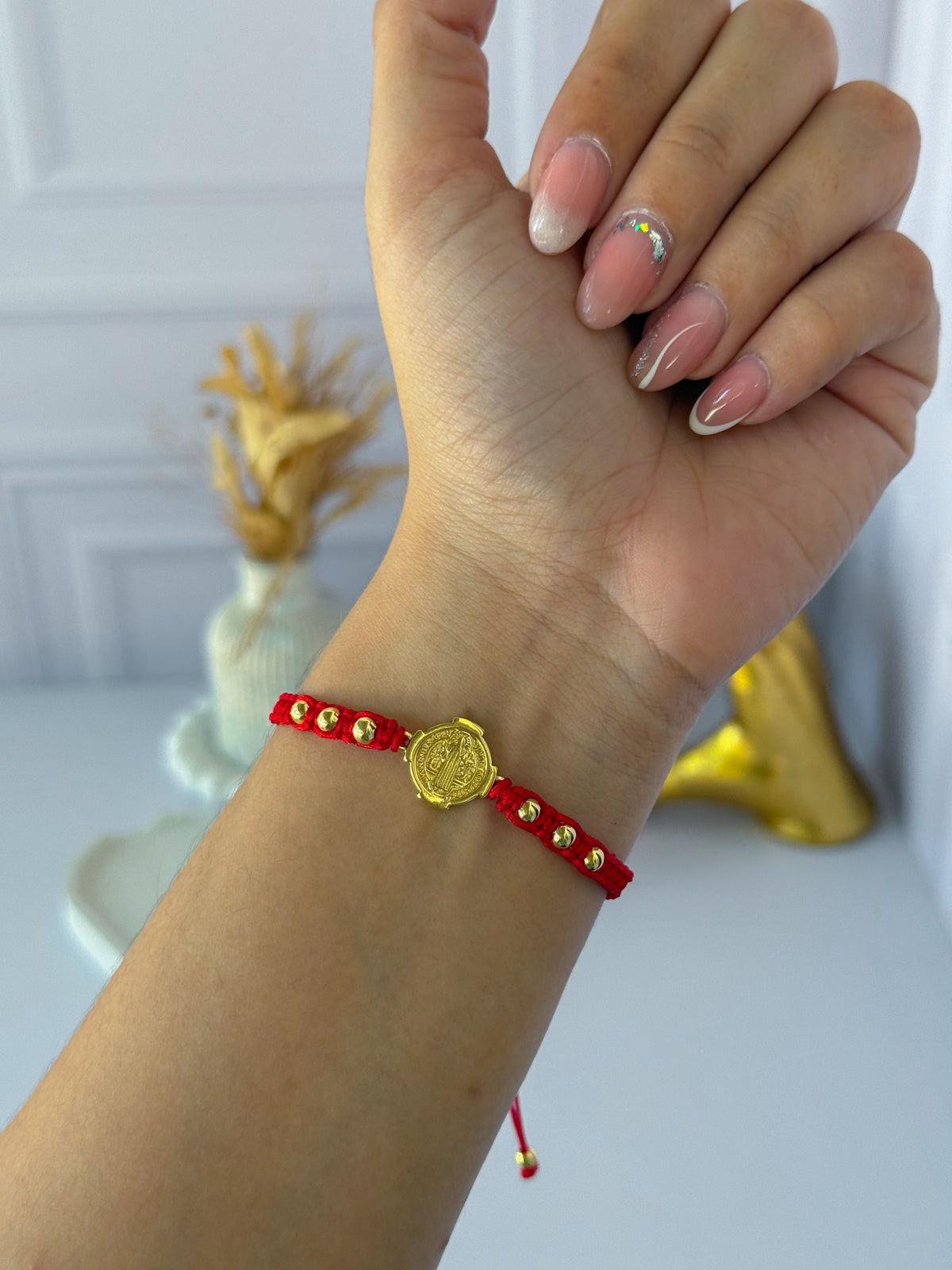Pulsera San Benito triple balín