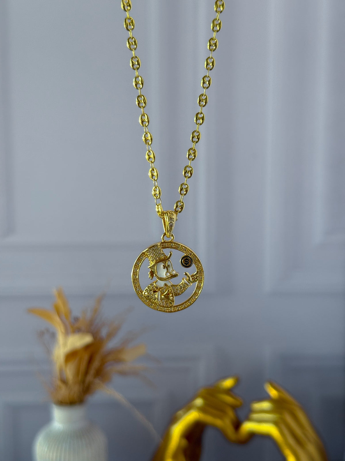 Cadena gruesa trenzada de Gucci de oro