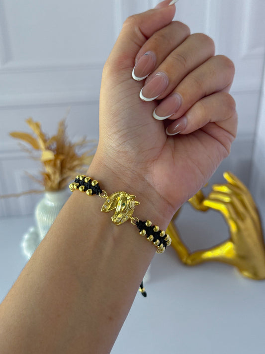 Woven horse bracelet