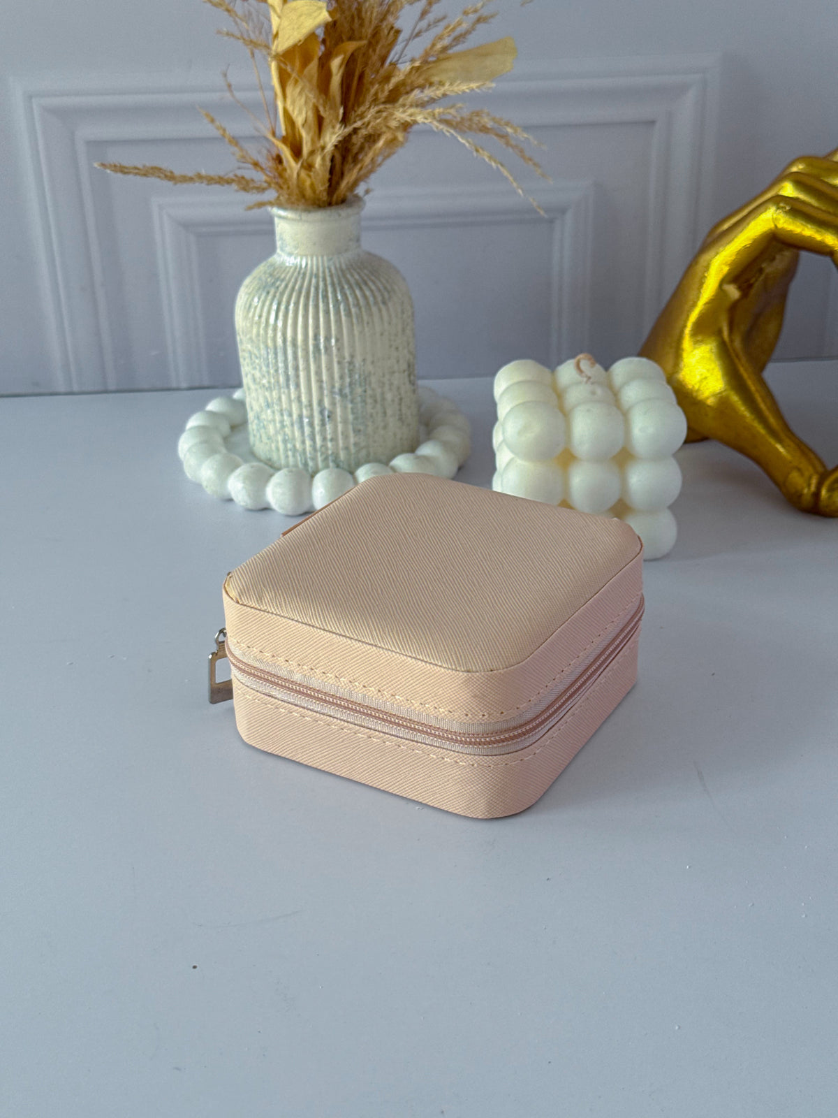 Estuche joyero de viaje rosado