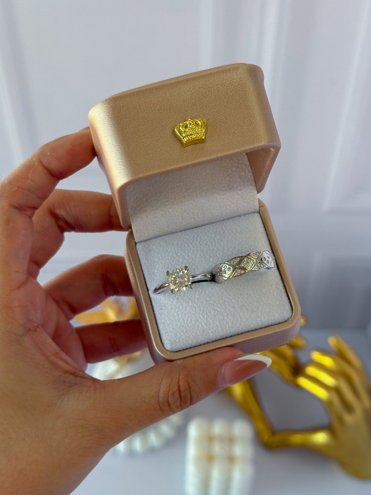 Anillos promesa plateados