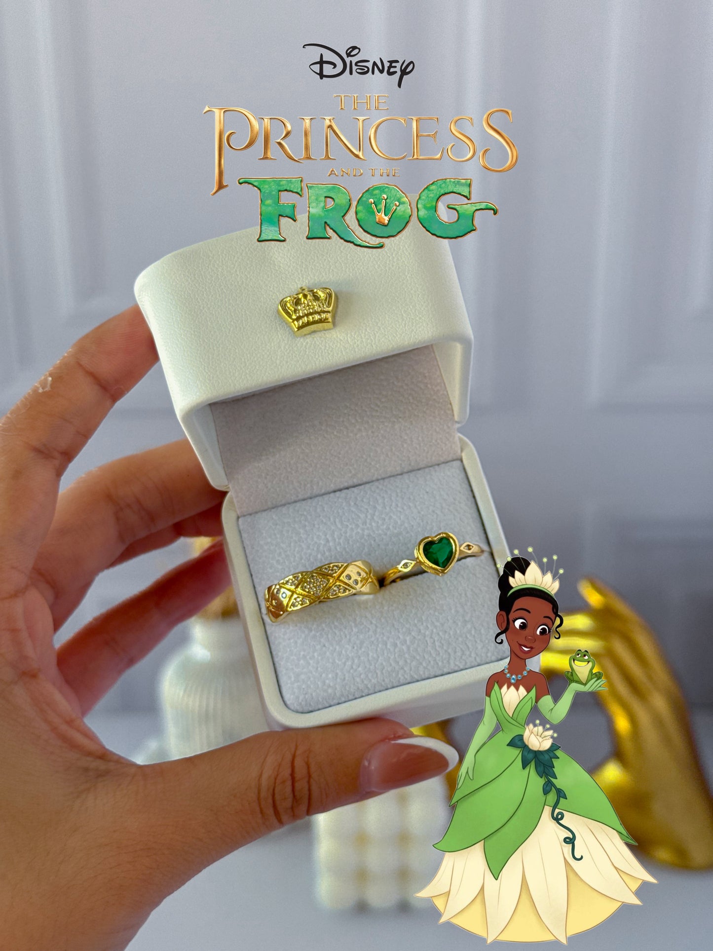 Anillos promesa “La princesa y el sapo”