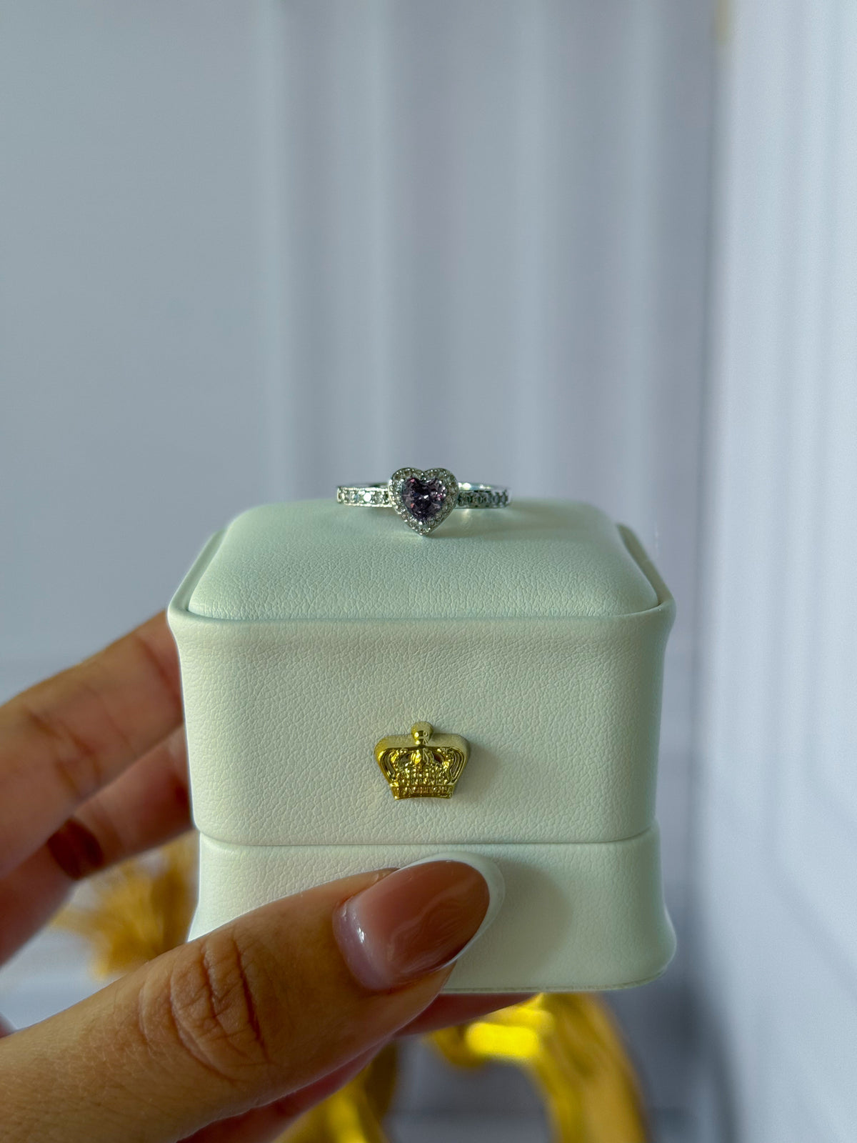 Silver heart ring