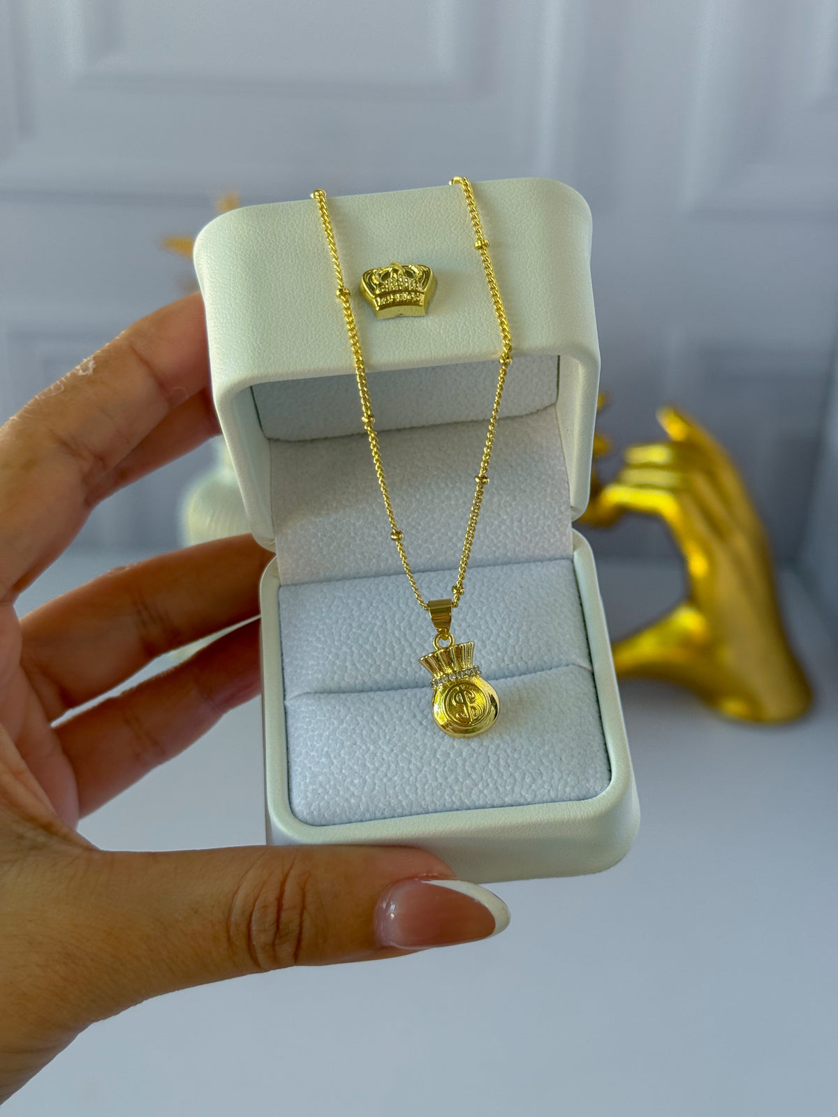 Bolsa de dinero con cadena simple