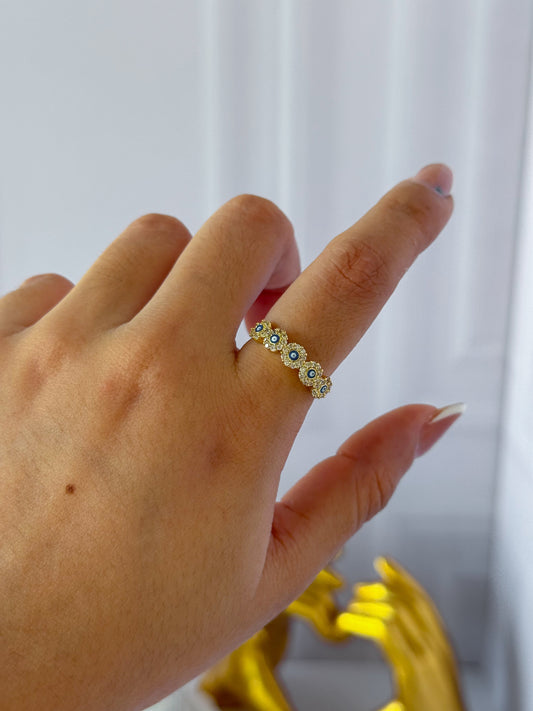 Small Turkish eye ring