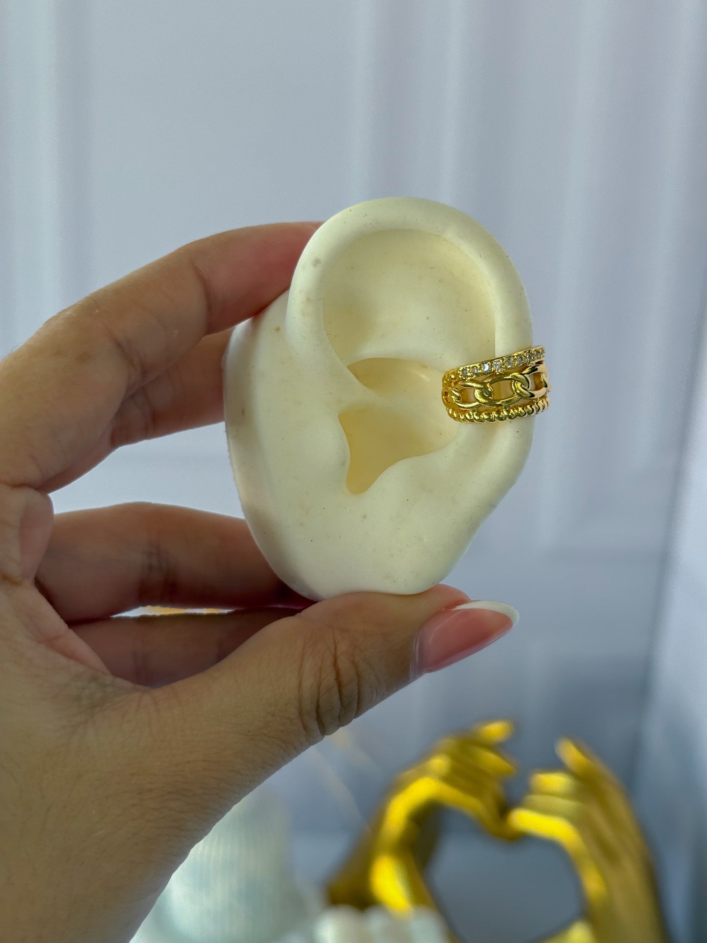 Ear cuff grueso trenzado
