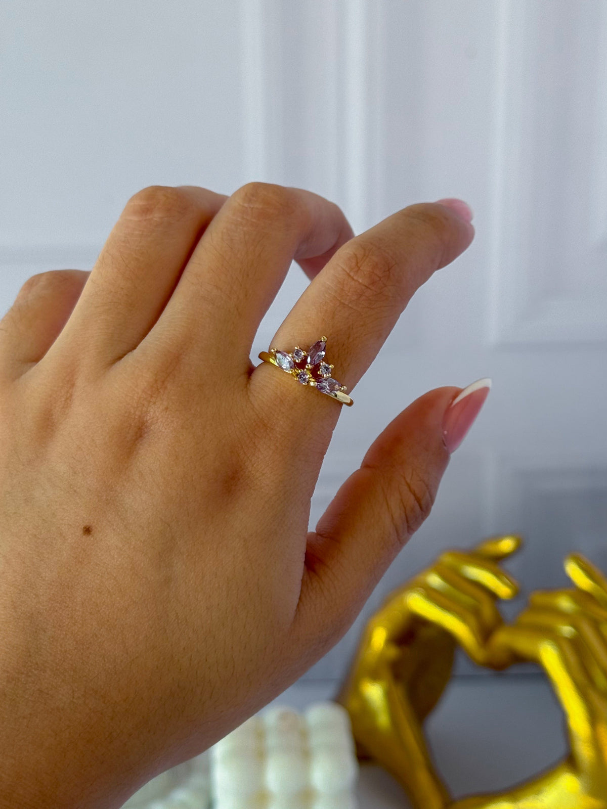 Purple crown ring