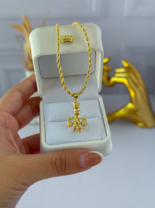 Rich Uncle Chain with Bow Weave