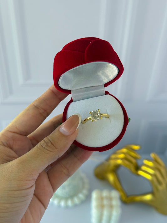 Anillo promesa piedra grande