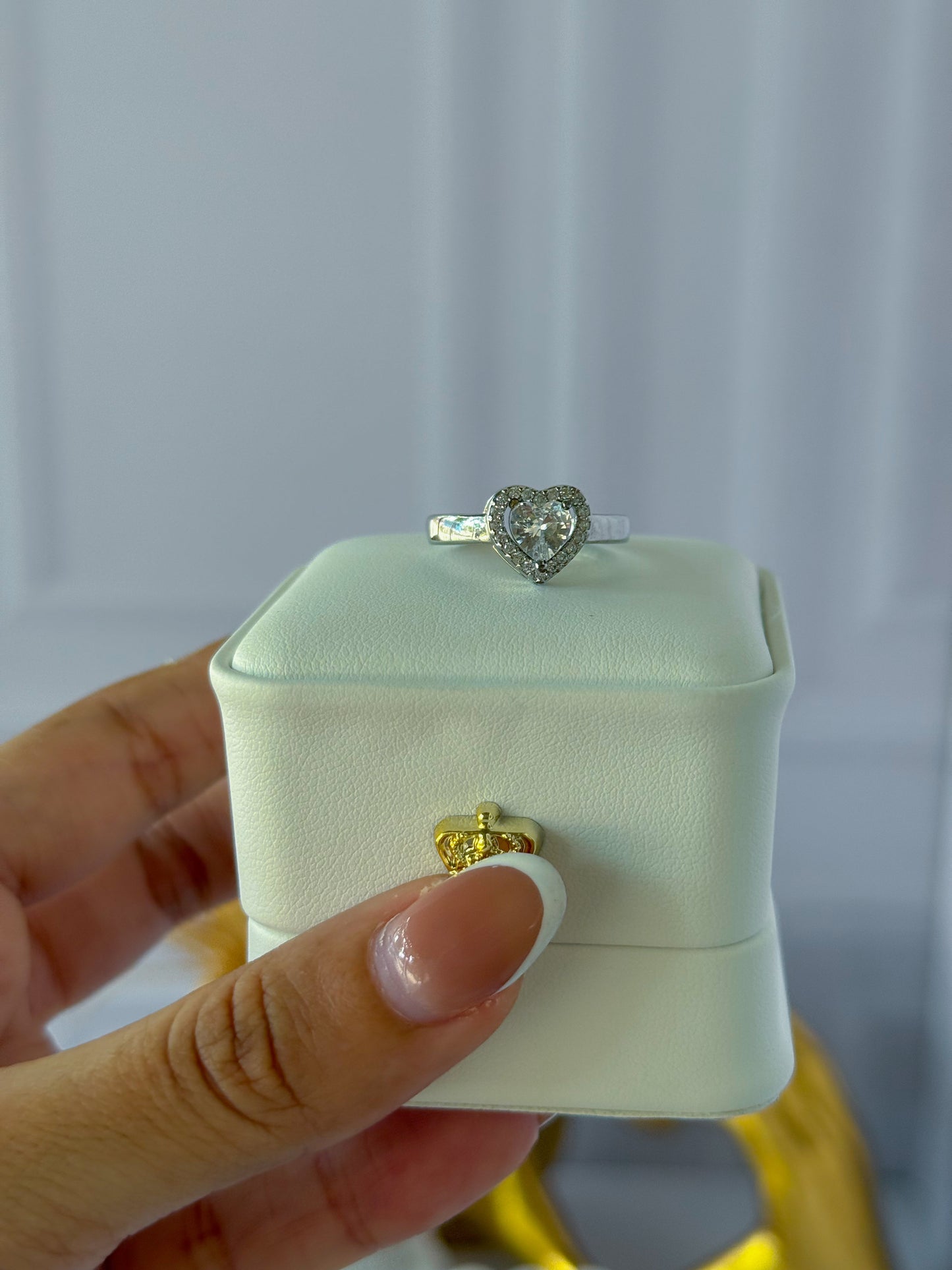 Silver heart ring