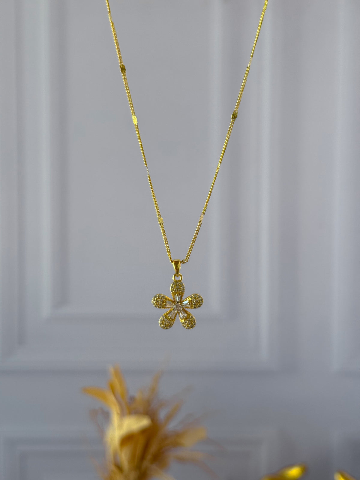 Beaded flower chain