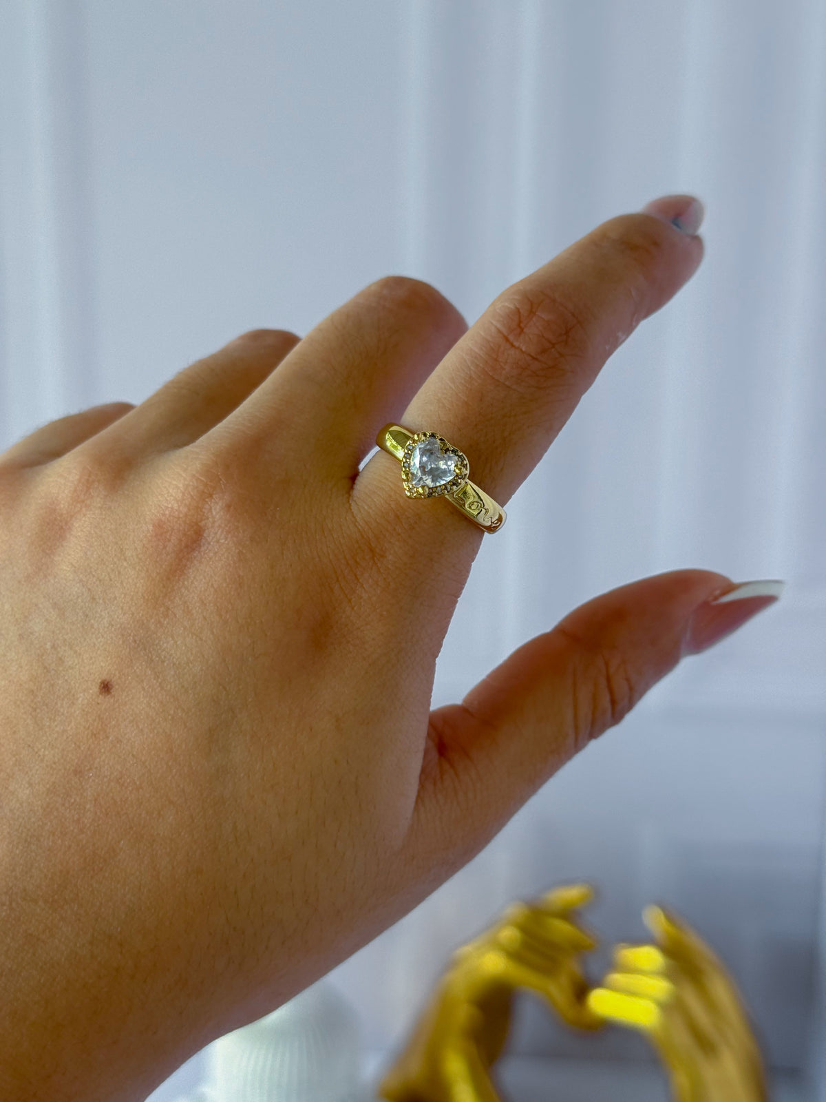 Anillo de corazón "love"