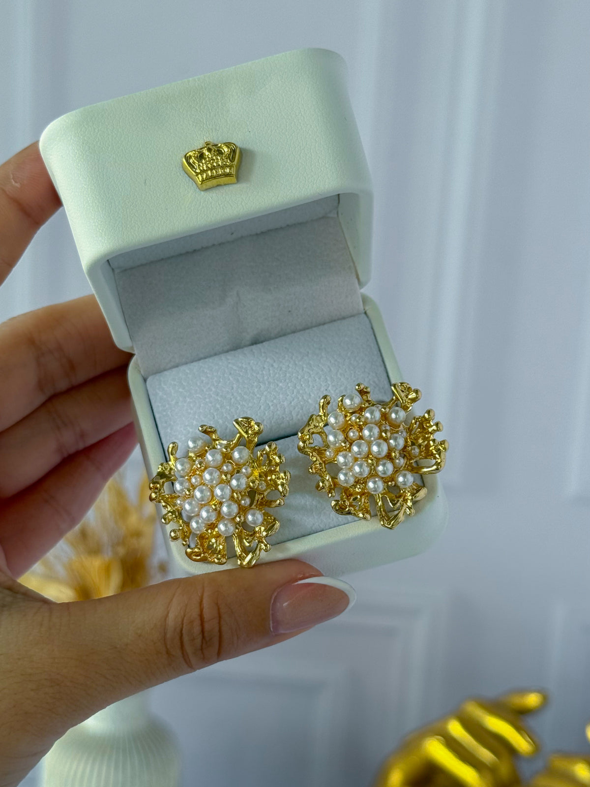 Aretes perla imperial