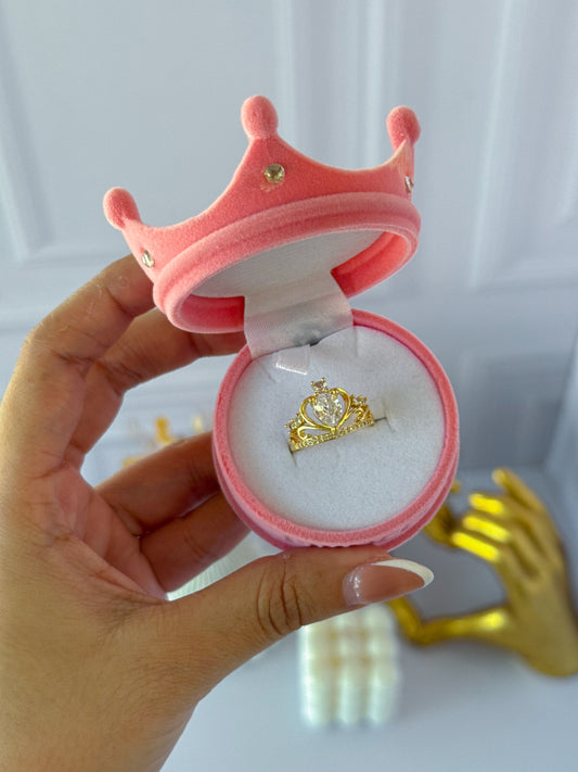 Anillo promesa corona blanca