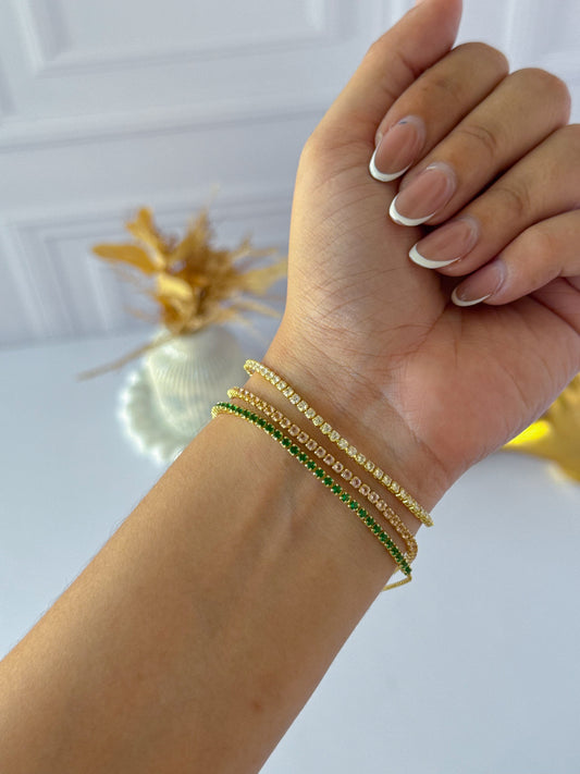 Thin diamond bracelet