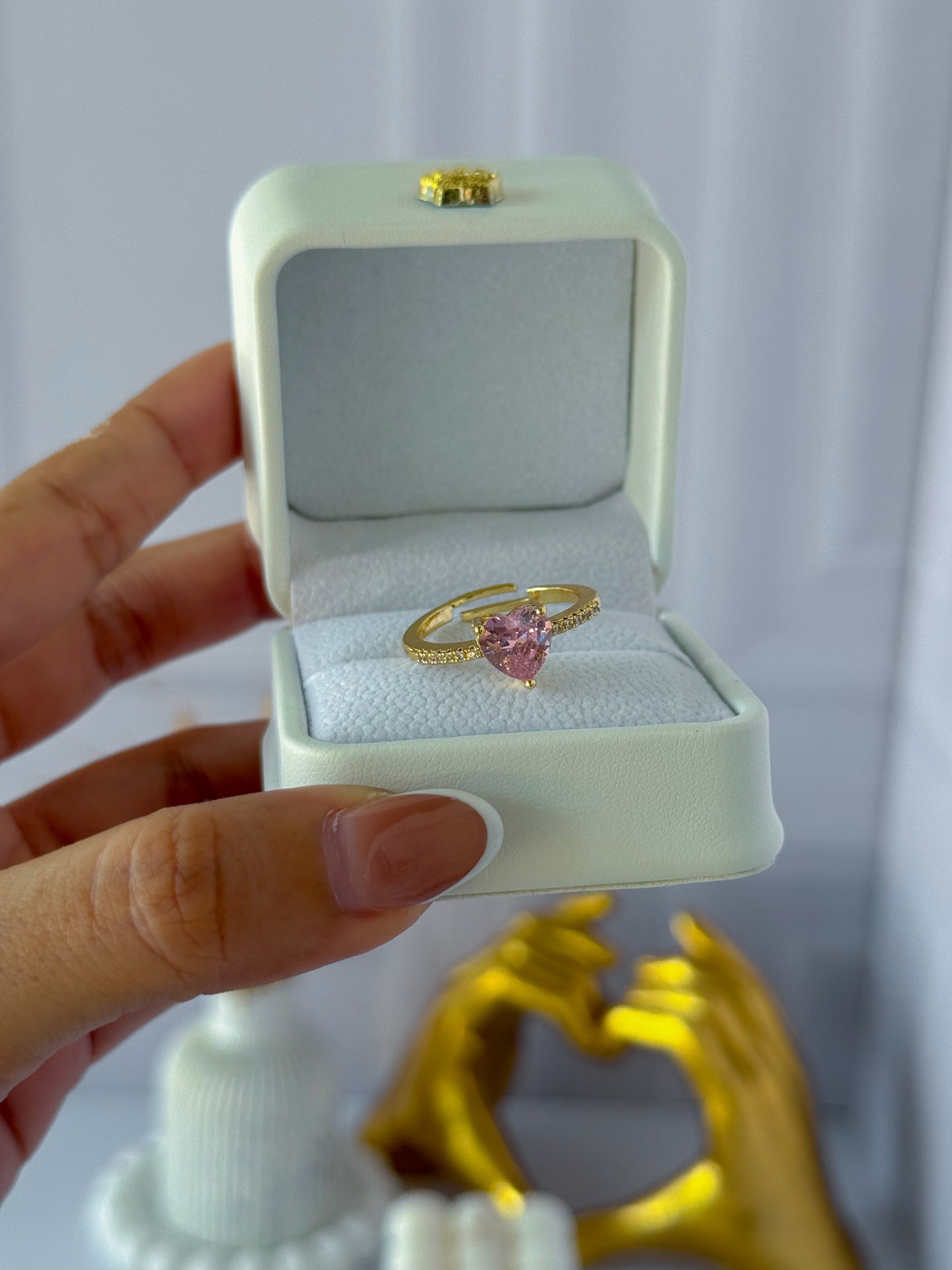 Anillo de corazón grande