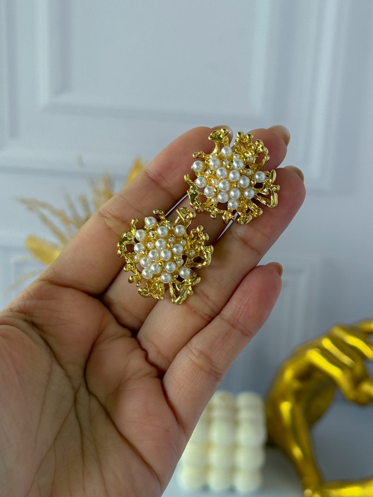 Aretes perla imperial