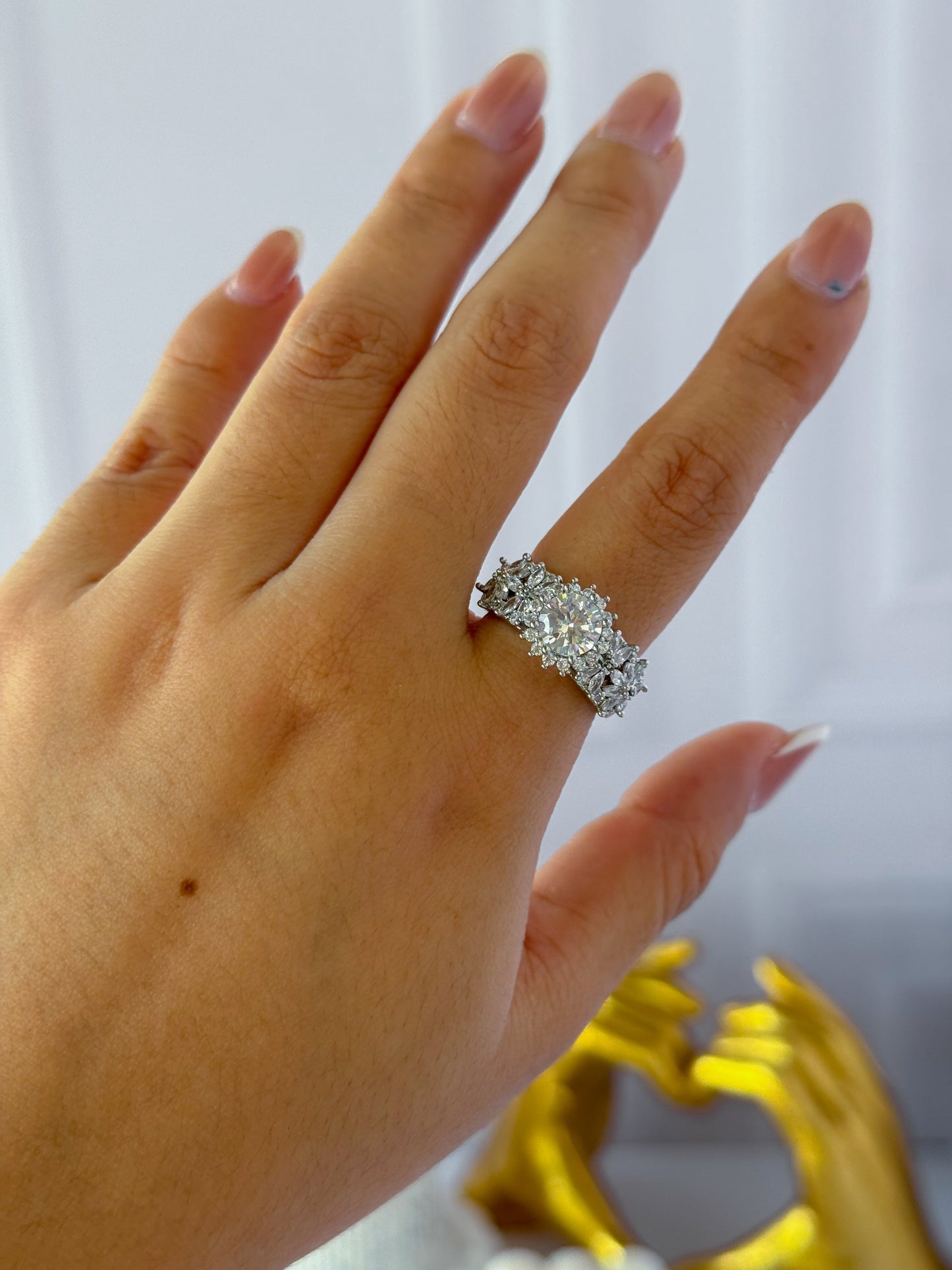 Large silver ring