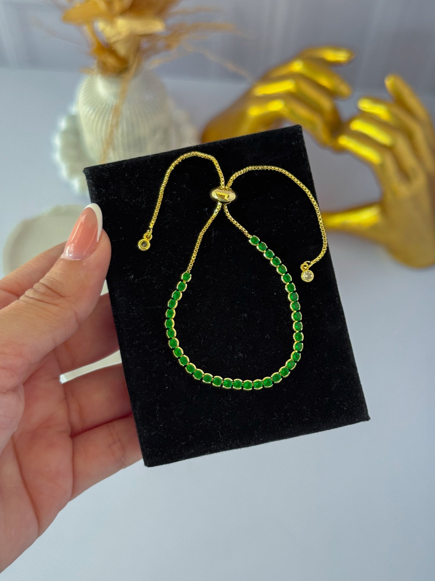 Pulsera de tenis verde