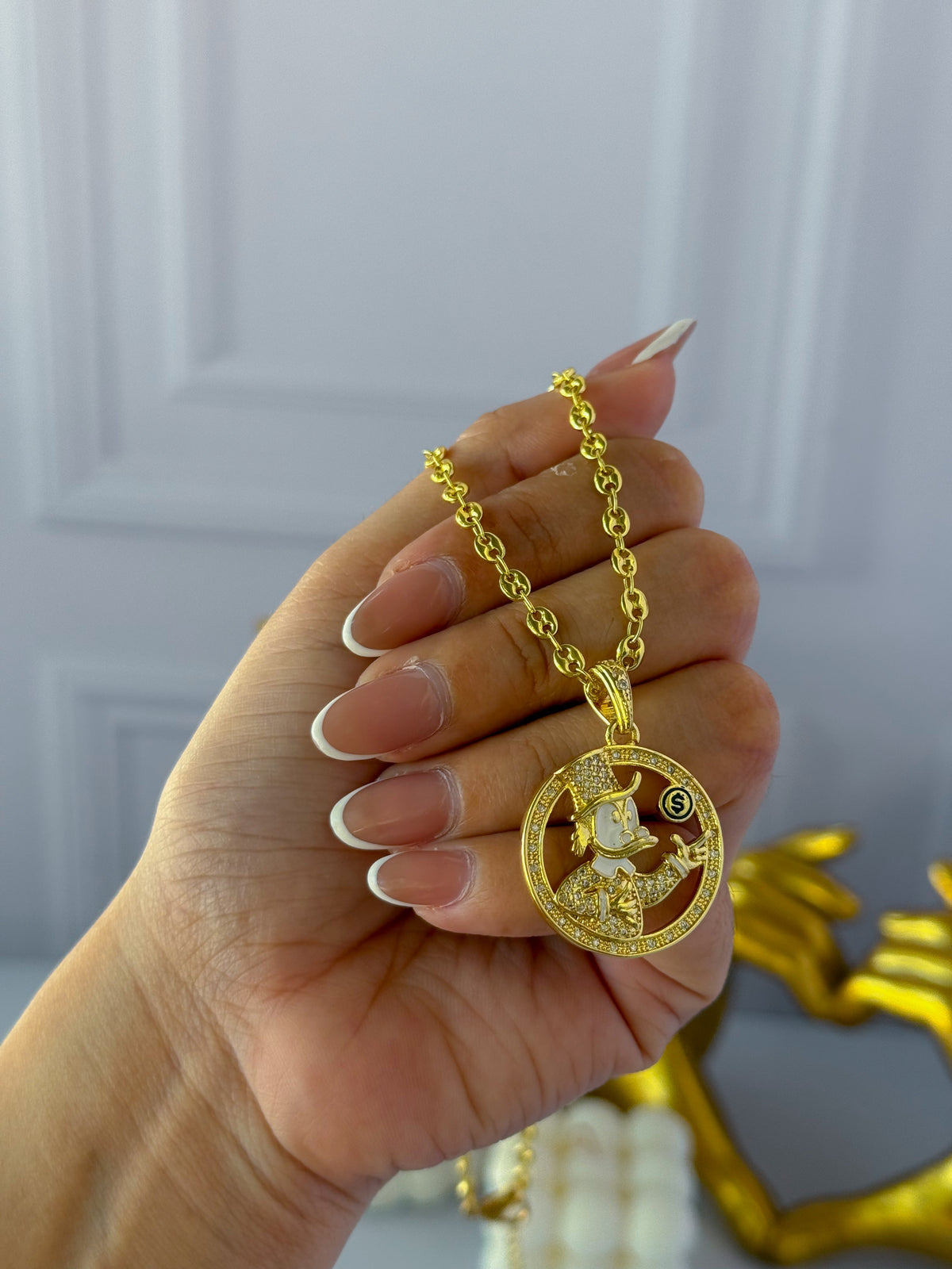 Cadena gruesa trenzada de Gucci de oro
