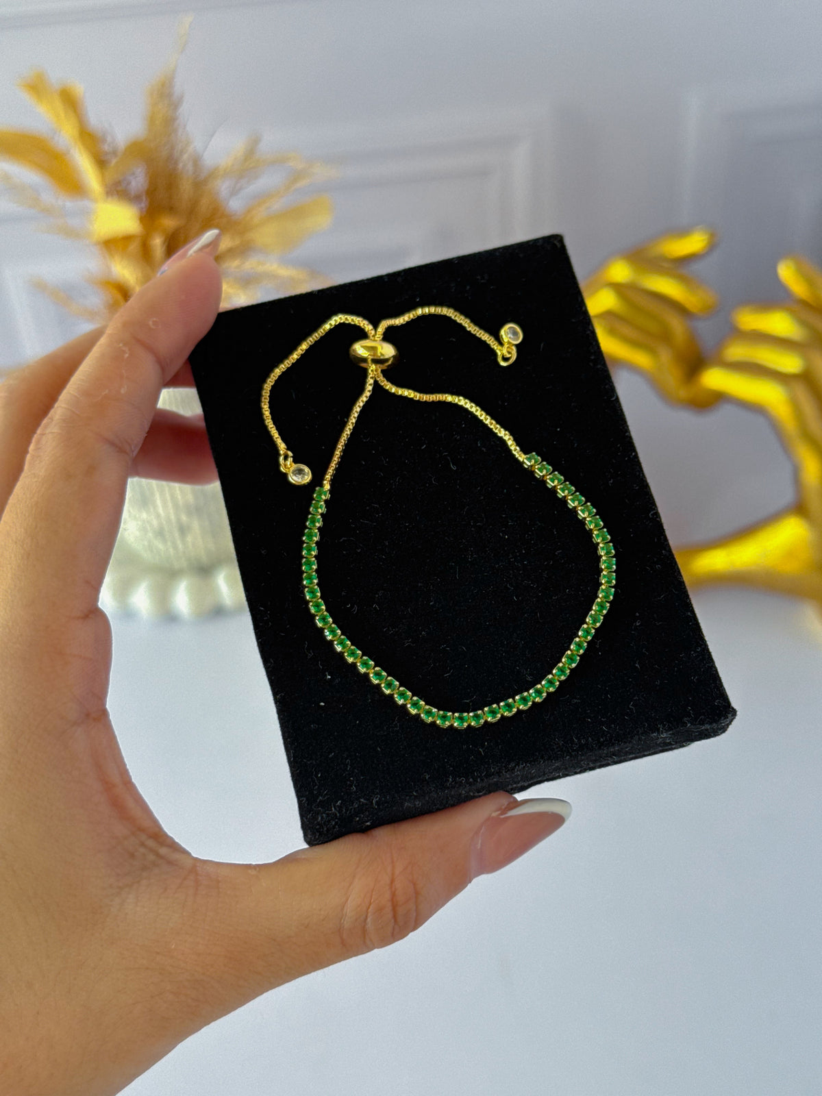 Thin diamond bracelet