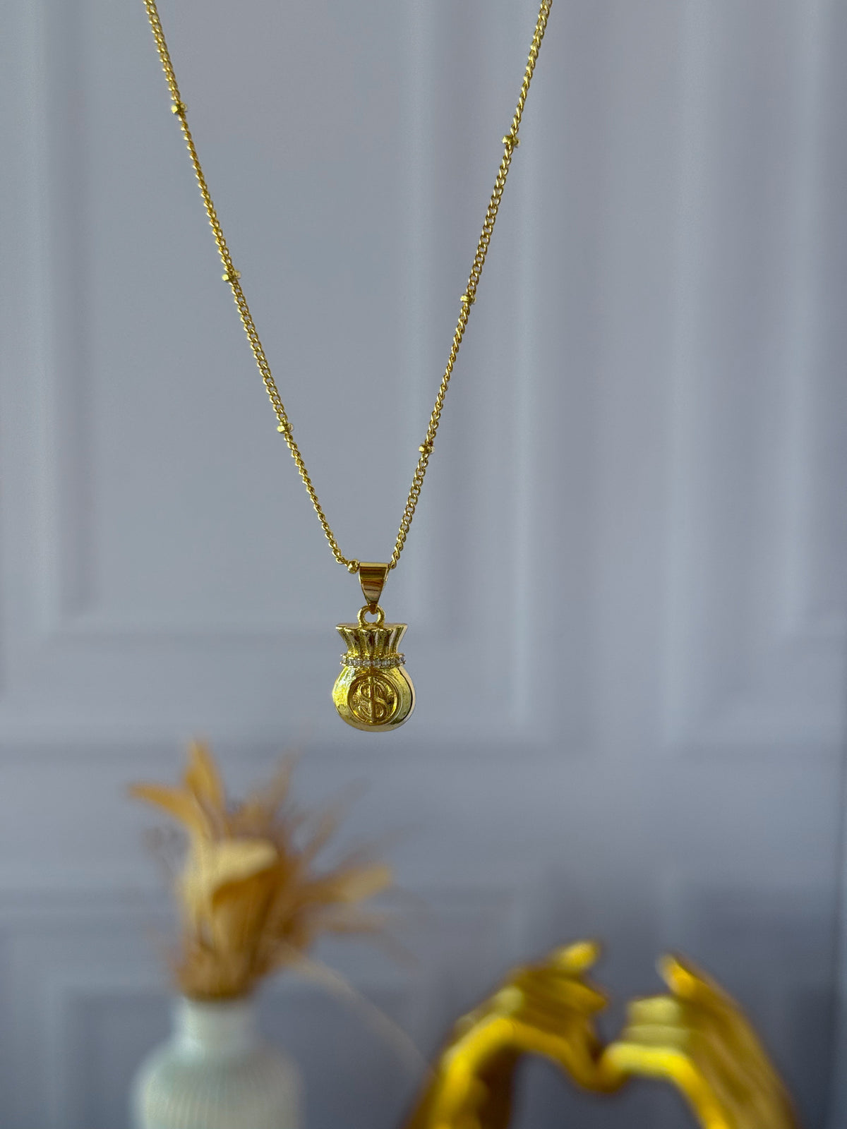 Bolsa de dinero con cadena simple