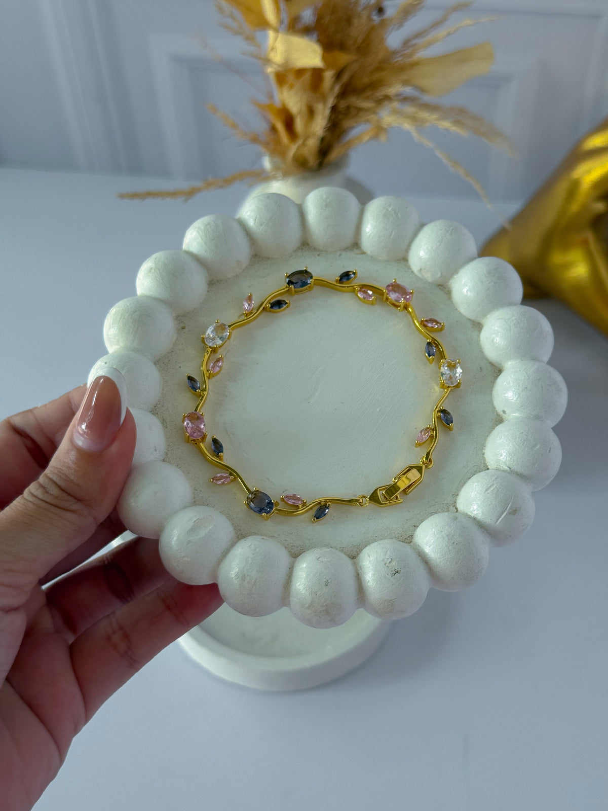 Pulsera de tulipanes de Rapunzel