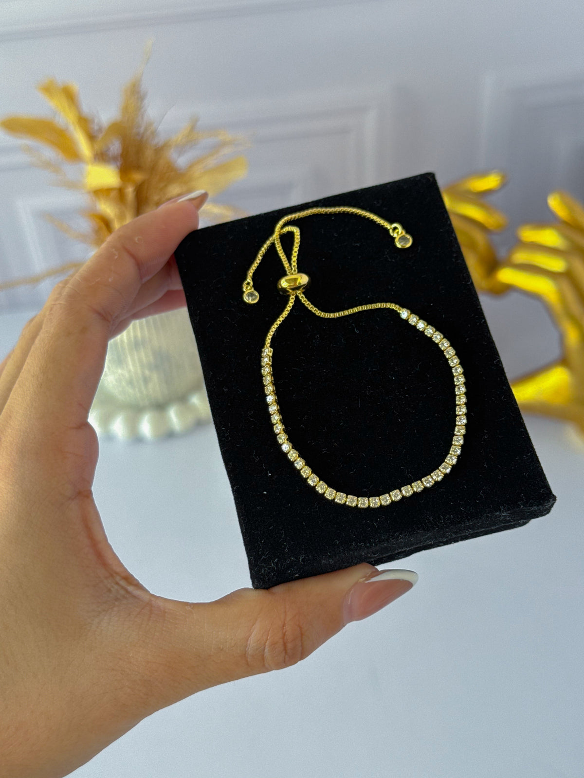 Thin diamond bracelet