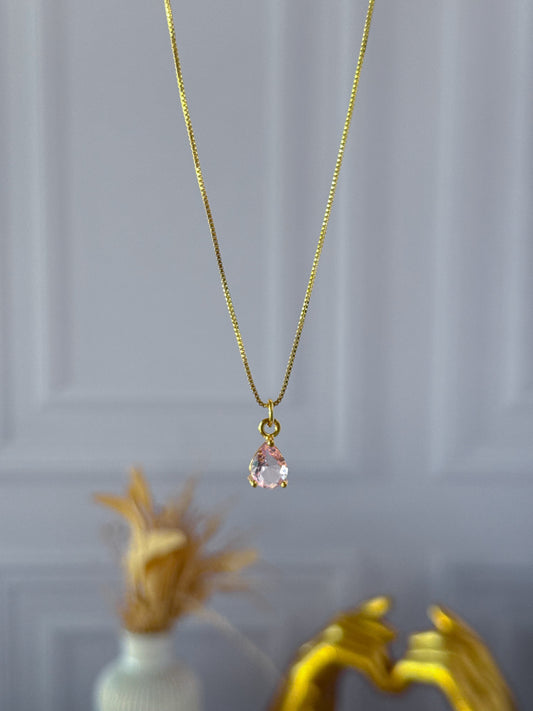 Pink teardrop chain