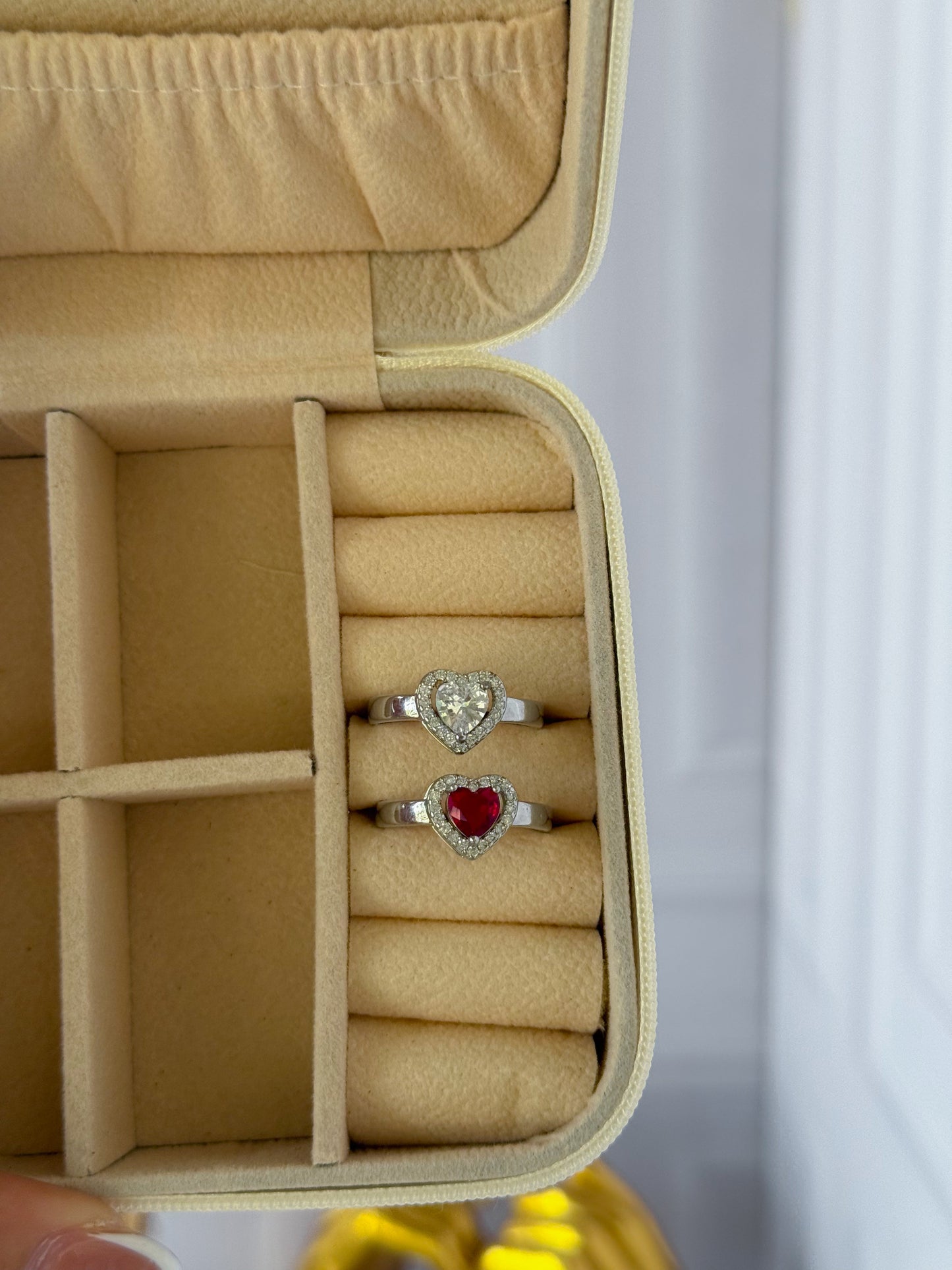 Silver heart ring