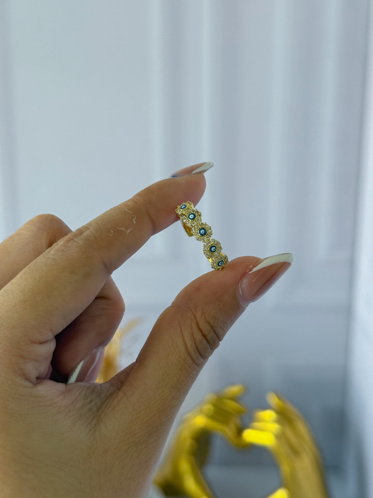 Small Turkish eye ring