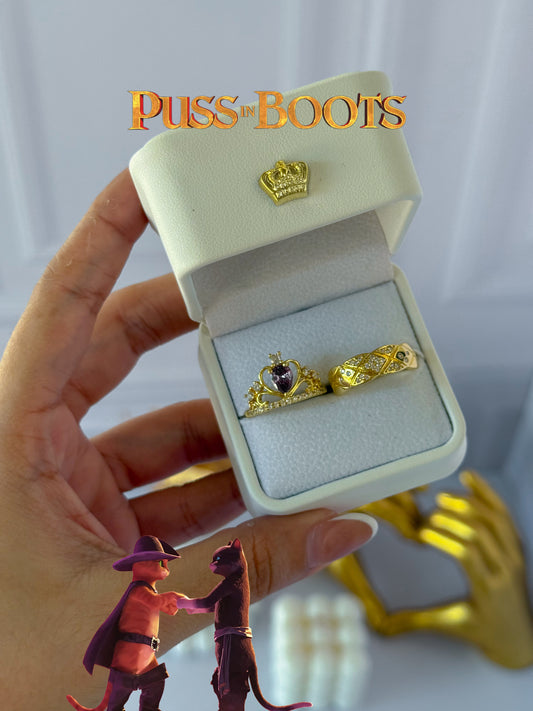 Anillos promesa “El gato con botas”