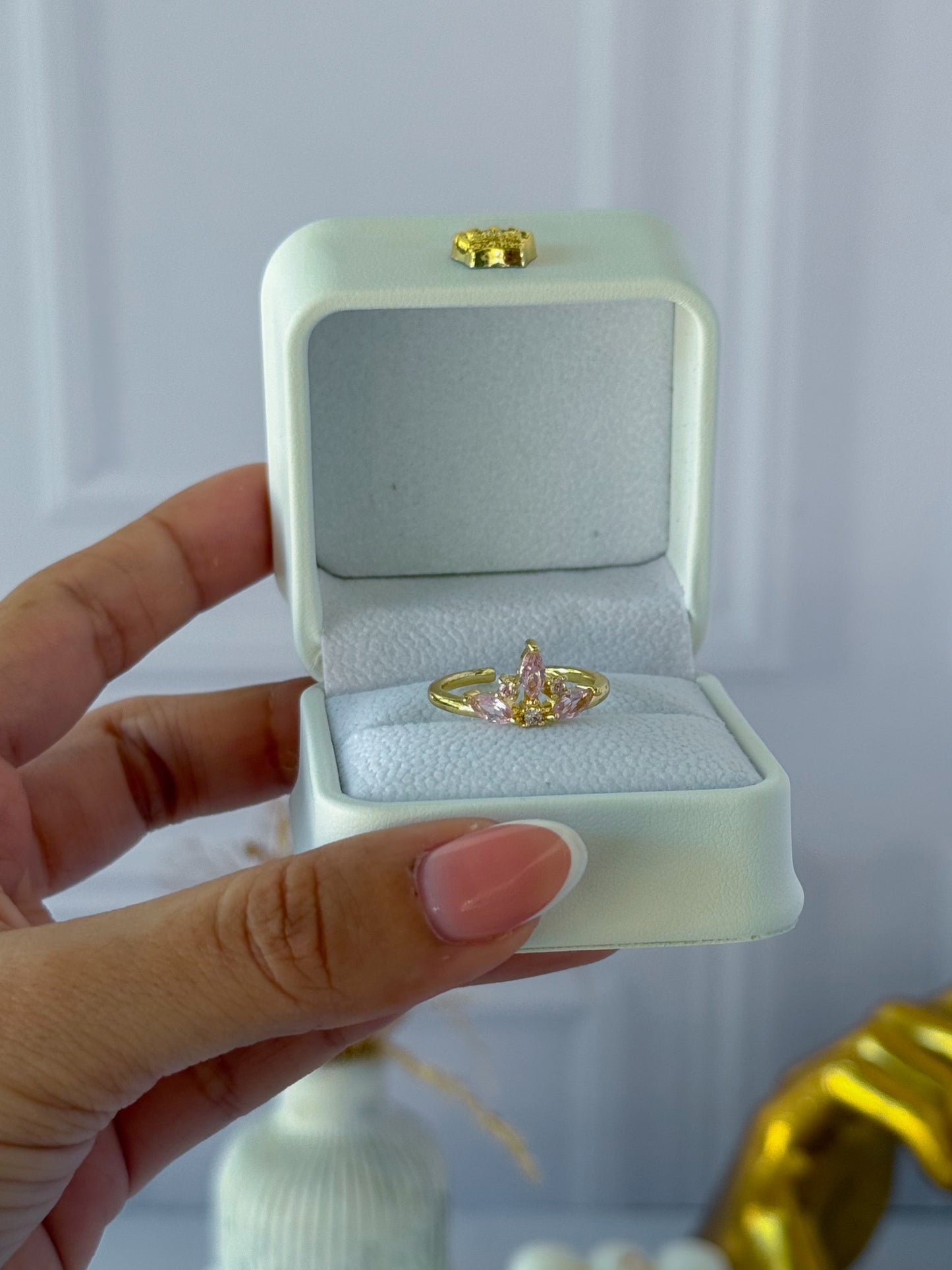 Pink Crown Ring