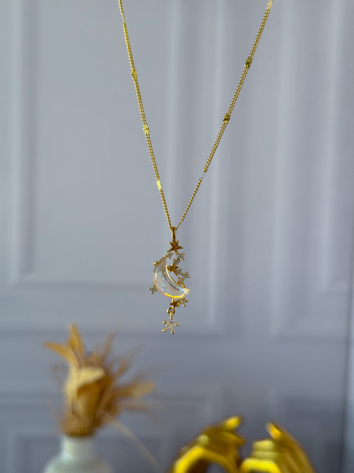 Cadena de luna con diamante