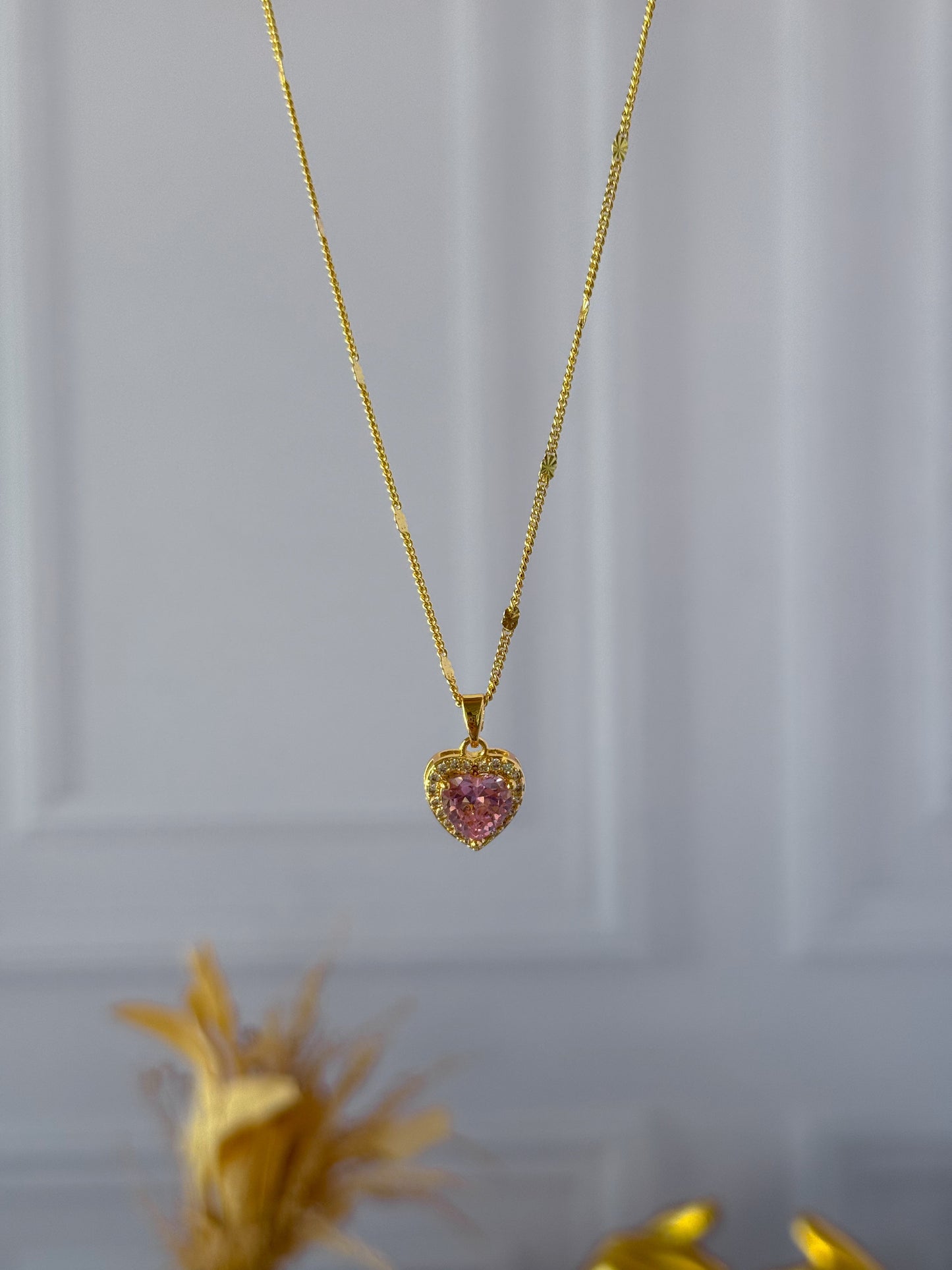 Pink heart chain
