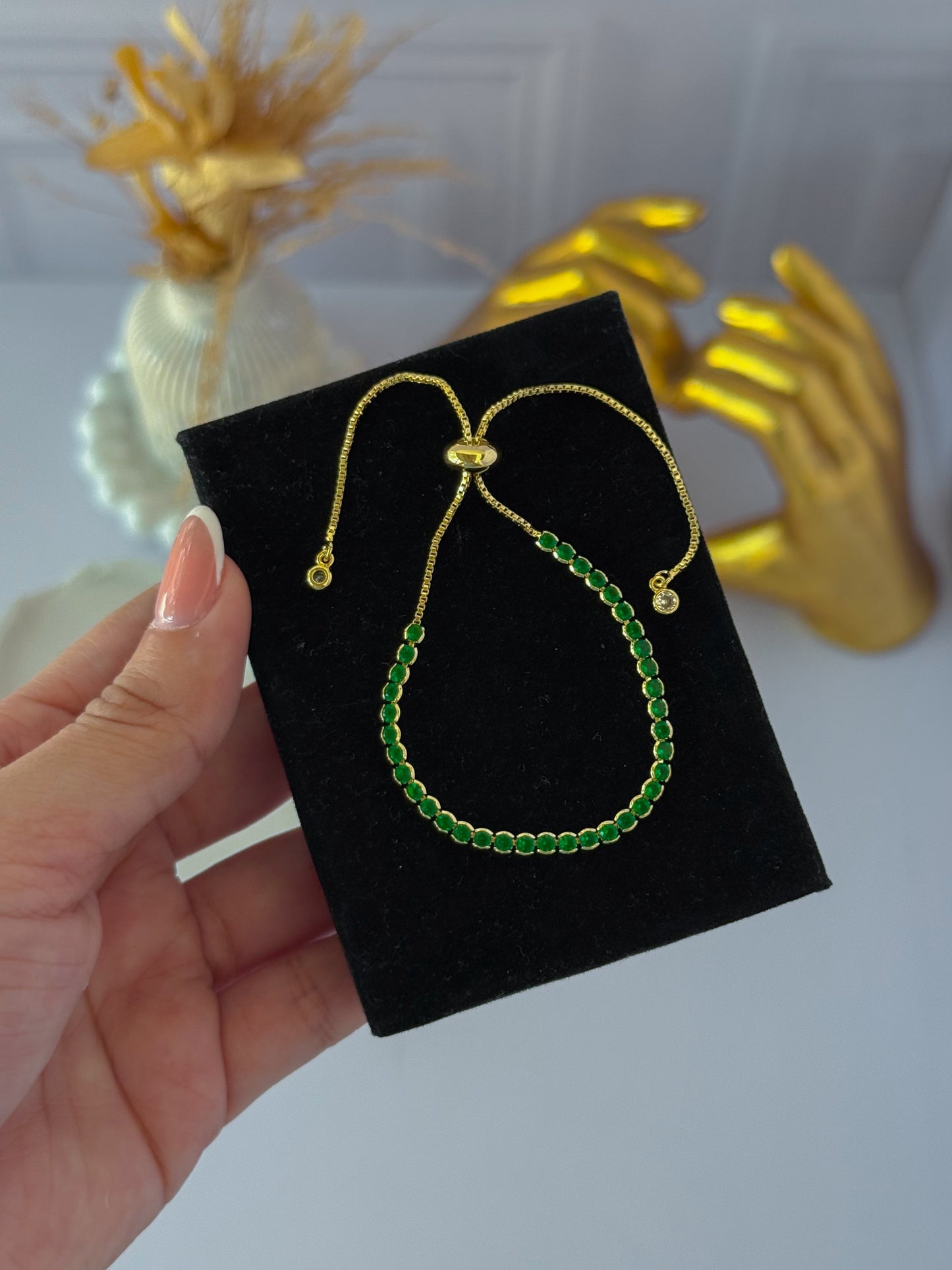 Pulsera de tenis verde