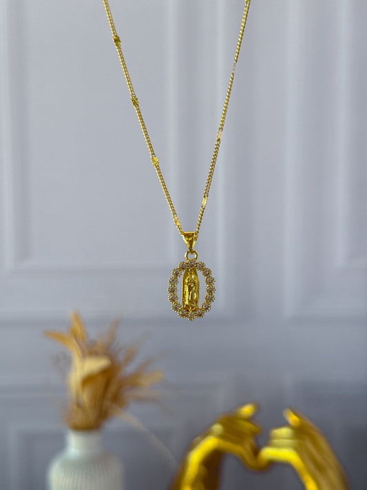 Cadena de la Virgen Milagrosa perlada