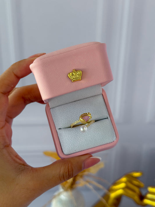 Anillo promesa tulipán rosado