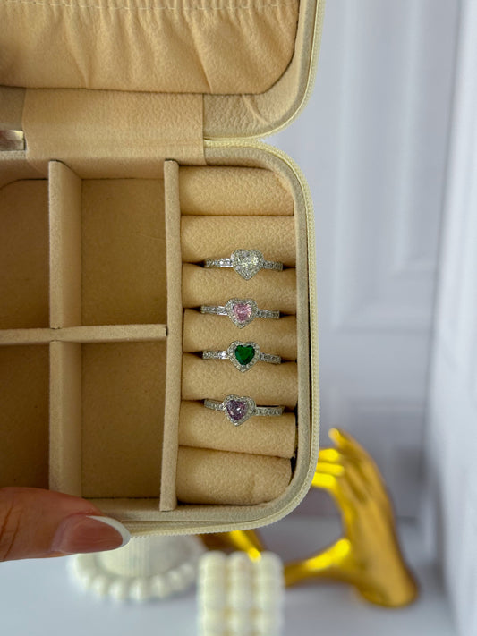 Silver heart ring