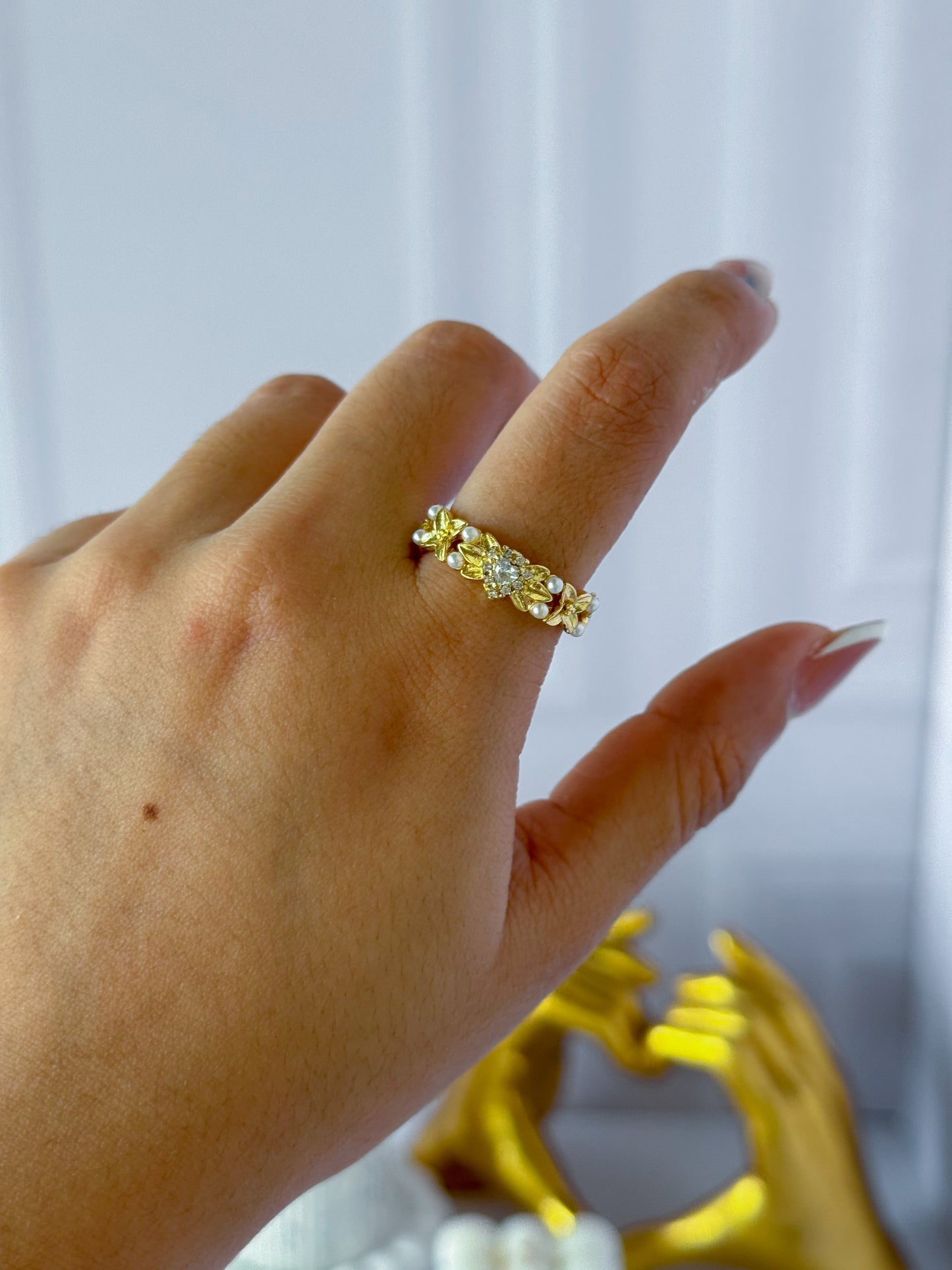 Braided heart ring